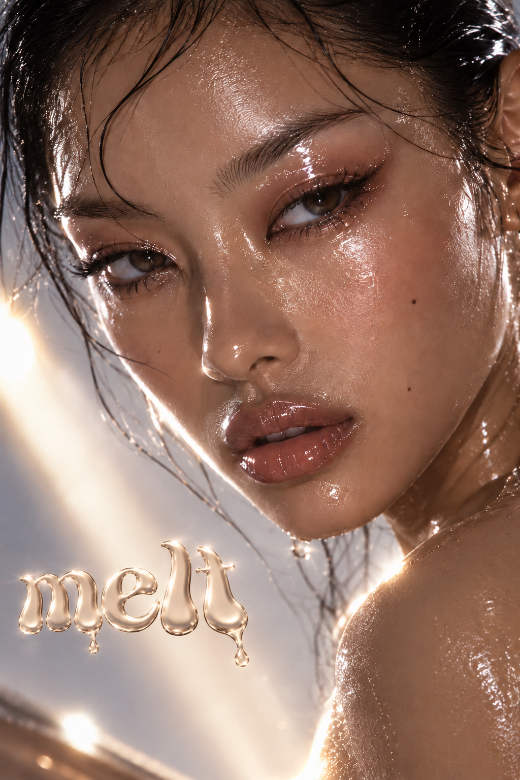 Melt campaign glossy beauty portrait