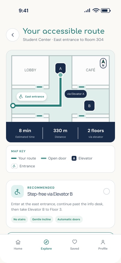 InPath Route via Elevator A screen