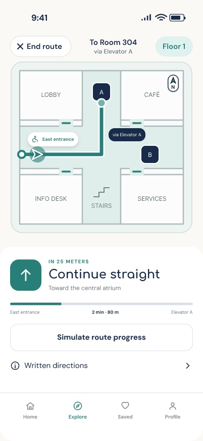 InPath Navigation screen