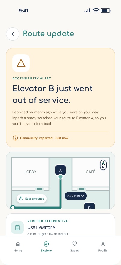InPath Route update screen