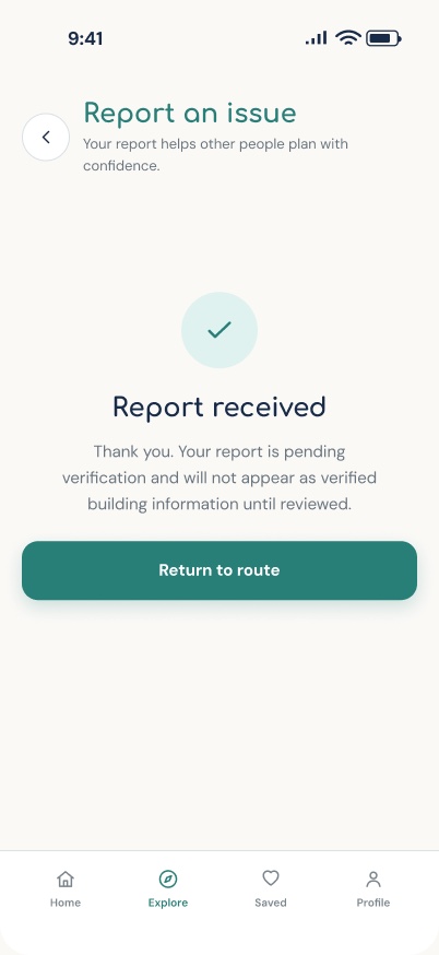 InPath Report received screen