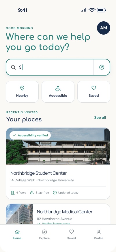 InPath Search typing 1 screen