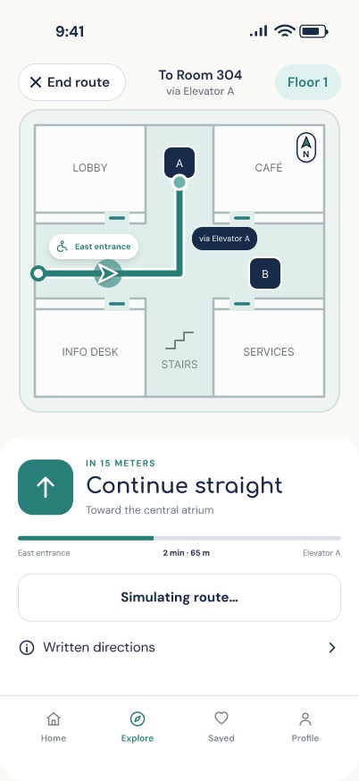 InPath Walking · Step 1 screen