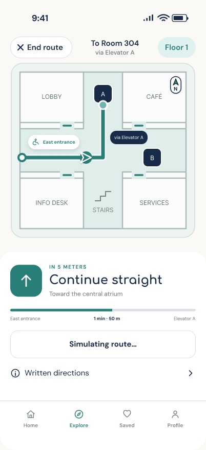 InPath Walking · Step 2 screen